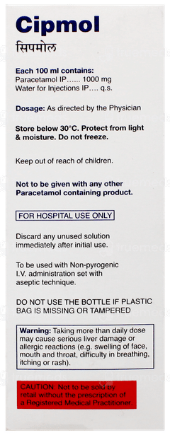 Cipmol Infusion 100Ml